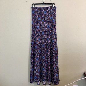 LuLaRoe Abstract Stretchy Maxi Skirt, XS